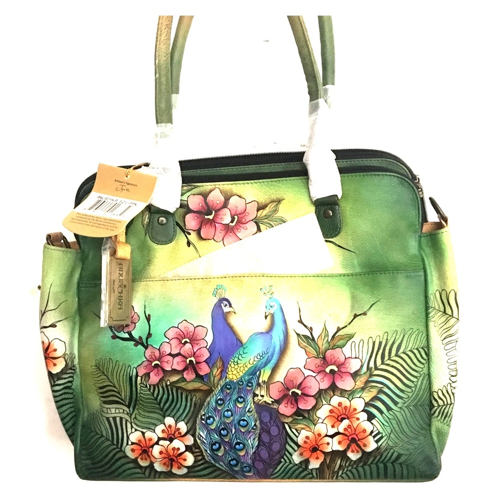 Anuschka Hobo Bag”Passionate Peacocks”